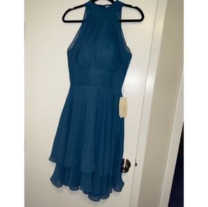 TS Couture New Knee High Blue Dress NWT Size  4